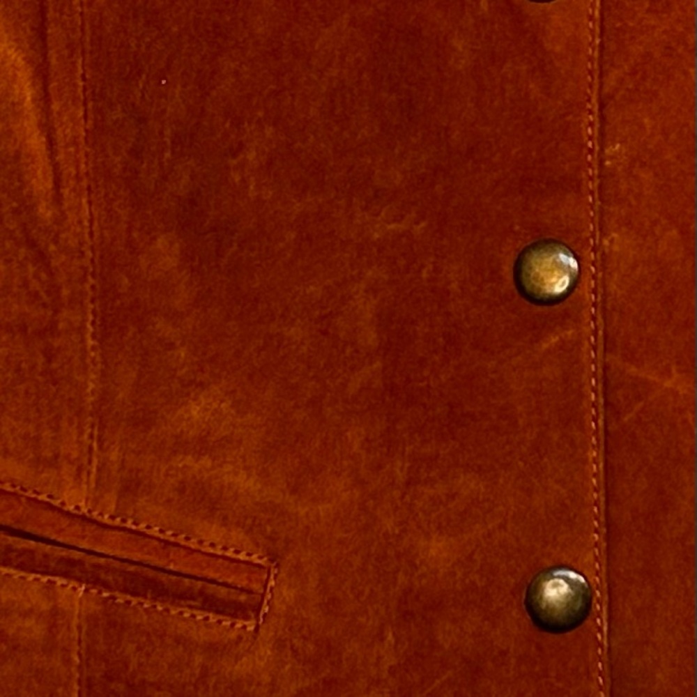 David New York Suede Leather Vest – Unisex Western Boho Prairie Festival - Picture 6 of 11